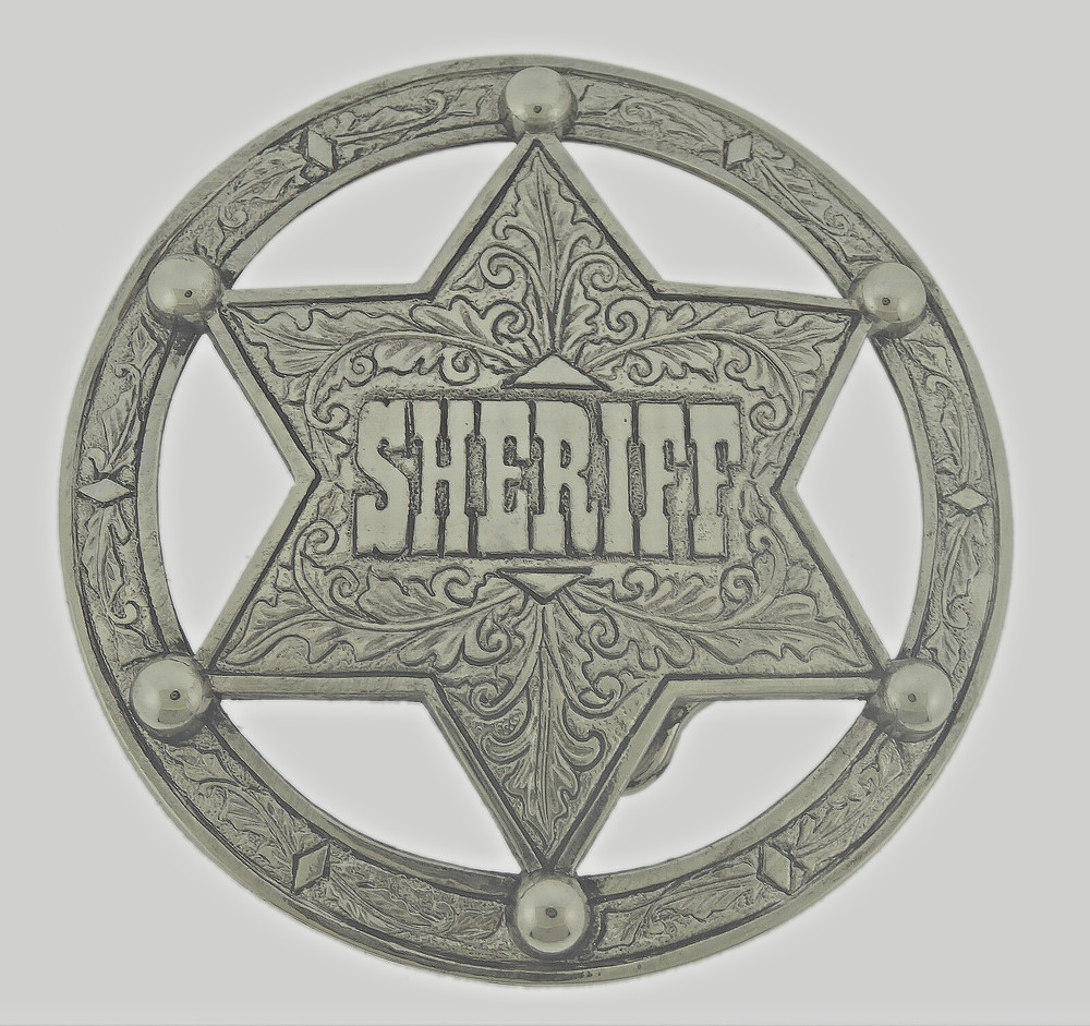 New Star Belt Buckle Texas Usa Sheriff Western Rodeo Cowboy Silver Metal Aztec
