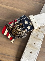 Tommy Hilfiger Vintage Western Buckle Belt Retro American Streetwear Apparel