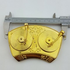 On Sale: Rock Rebel Yellow Gold Double Turntable Spinning Buckle