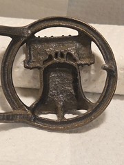 Liberty Bell Pass Stow Symbol of American independence Vintage Belt Buckle USA