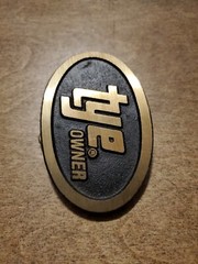 VINTAGE Brass TYE OWNER FARMING & AGRICULTURE BELT BUCKLE LIMITED EDITION
