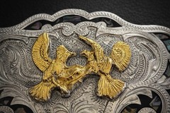 Roosters Western Cowboy Style Belt Buckle Hebilla Vaquera Con Gallos Peleando