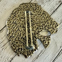 Vintage Silver Tone Gothic Medieval LARP Buckle for Belt Lion Head Roaring
