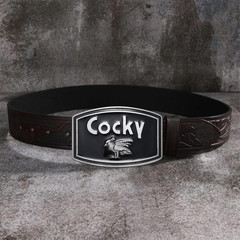 Cocky Belt Buckle Animal Rooster Belt Buckles Men Women, Rectangle Western Booth