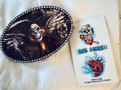 FLY FRESH Grim Reaper Skull Belt Buckle