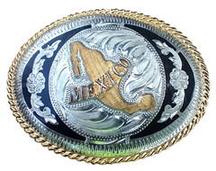 VINTAGE BEAUTIFUL ALPACA MEXICO BELT BUCKLE
