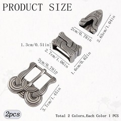 2 PCS Cowboy Replacement Belt Set 0.8&Prime; 20mm Straps Western Cowboy Antique Gold Silver…