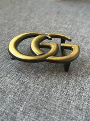 Vintage Golden G Logo Monogram Reversible Gold Belt Buckle 4cm 1.5&Prime; Designer