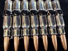 Ammo Bullets Clip MOS Figural Seven Shots Gun Collectors Heavy Large Belt Buckle