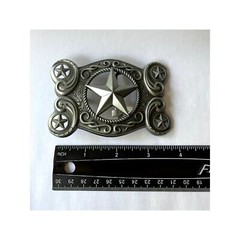 Silver Star Western Country Belt Buckle Unisex