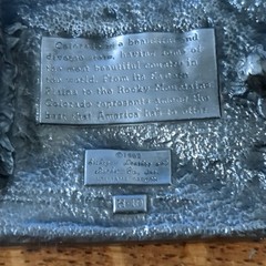 vintage COLORADO belt buckle MOUNTAINS western HEAVY PEWTER nature cowboy