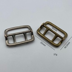 45mm Brass Double Prong Buckle Sam Browne Buckle Large Strap Fastener Buckle