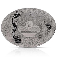 Montana Silversmiths Classic American Made Bull Rider Flag Rodeo Belt Buckle