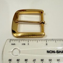 Unbranded Belt Buckle Men Gold Rectangular Polished Classic Minimalist 2 x2&Prime;