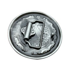 Vintage Style Enamel Mayan Aztec Sun Calendar Stone Belt Buckle