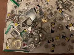 LOT OF 200 ITEMS: BUCKLES/ADDITIONAL ITEMS- VARIOUS STYLES AND DESIGNS – BOX 1