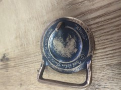 Vintage 1974 Tech Ether Guild Inc Rhumb Brass Belt Buckle
