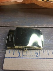 Solid Brass Military Web Belt Buckle 1.25&Prime; Unbranded Listing Is For ONE Buckle