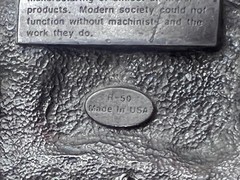 1987 Siskiyou Buckle Co Belt Buckle Machinist R-50 Williams Oregon USA
