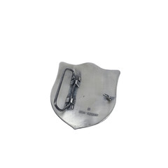 Heraldic Lion Coat Of Arms Belt Buckle Silver Tone Medieval Knight Crown Crest