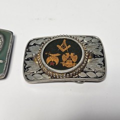 Vintage Masonic 32nd Degree Freemasons Shriner Western Style Belt Buckles 1978