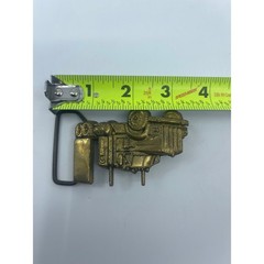 Vtg BBB Baron Solid Brass Semi Truck Belt Buckle D4181 3.5×2&Prime;