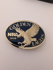 Vintage NRA Belt Buckle 2010 in Box Eagle Enamel