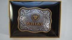 Ariat Western Belt Buckle Filigree Shield Berry Edge Silver Gold A37007