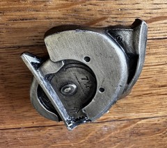 Vintage 1979 Bergamot 2.5&Prime; x 2.5&Prime; Circular Saw Tool Brass Works Shop Belt Buckle