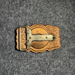 Antique 1921 Silver Morgan Dollar Coin Buckle Solid Copper Nickel Silver