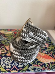Crumrine Western Belt Silver Horse Design & Braided Gray-White Belt 30 Inches