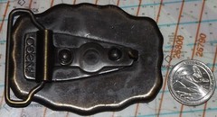VINTAGE 1970&rsquo;s BRASS BELT BUCKLE « BILL » by ODEN INC. *L@@k !!