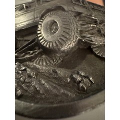 Vintage Monster Truck 4×4 Off Road SUV Belt Buckle Silver Tone 3D Relief 1988