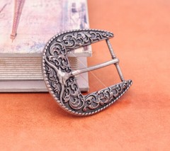 Heavy Duty Western Cowboy Rodeo Longhorn Bull Leathercraft Belt Buckle 3 Pcs Set