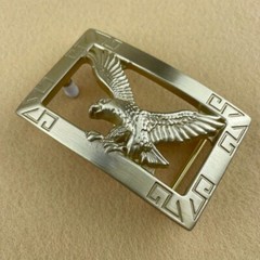 1pc Heavy-duty Solid Brass Belt Buckle 4cm Inner Width Eagle Shaped Durable DIY