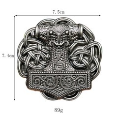 Viking Thor Hammer Belt Buckle for Men&rsquo;s Western Cowboy Motorcycle Riding