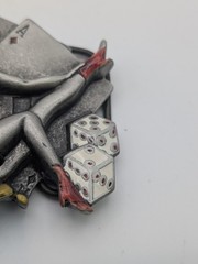 Vintage 1991 Lady Luck Belt Buckle – Dragon Designs Pewter Pin-Up Gambler DD109