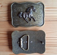 Horse rodeo western country belt buckle