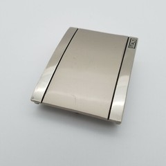 Silver Tone 2.5&Prime; x 1.75&Prime; Belt Buckle Square Marked ITALY for 40cm Belt or 1 5/8&Prime;