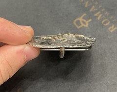 BHJ Co Sterling 10k Multi Color Black Hills Belt Buckle Hand Engraved Pheasants