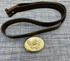Vintage 80’s Gold Tone Soaring Eagle Cowboy Western Buckle w/ Leather Belt