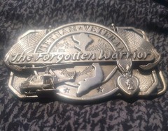 VTG Siskiyou Vietnam Veteran The Forgotten Warrior Huey Helicopter War Pewter