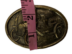 Car Belt Buckle Avon Vintage Model T Brass Look Automobile Vehicle