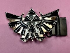 The Lengend Of Zelda Twilight Princess Triforce Logo Belt Buckle Tm2011 Nintendo
