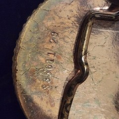 Western Barrel Racing Trophy Belt Buckle P.W.R. Rodney Two Tone Silver Gold Oval
