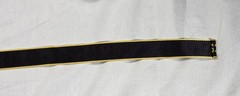 Ethika Adjustable Belt Black Yellow Text Pattern Metal Buckle Polyester