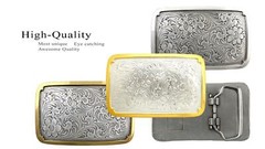 Western Floral Scroll Engraved Belt Buckle Fits 1-1/2&Prime;(38mm) Belt Strap