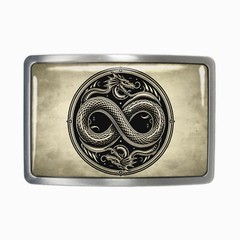 Infinity Belt Buckle – Japanese Dragon Asian Design Handmade Belt Buckle – 644
