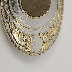 2015 Commemorative Mint Sacagawea Native American Dollar Coin Belt Buckle Oval