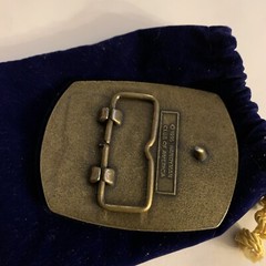 1996 Brass Belt Buckle Handyman Club of America Life Member Vintage
